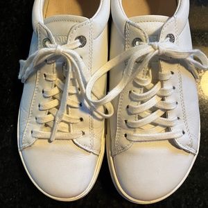 Birkenstocks Bend Low White Leather Sneakers Size 37